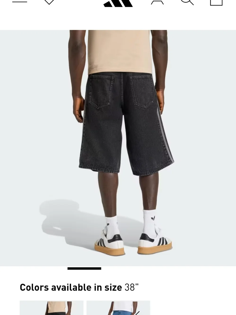 Men's ADIDAS Black Denim Jeans with Side Stripe
